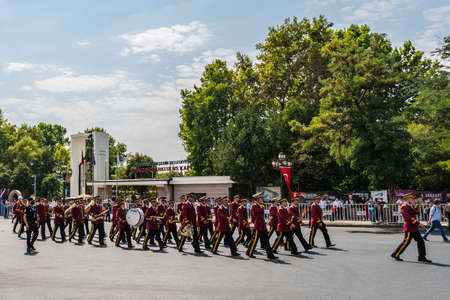 Ankara Military Parade on Victory Day Zafer Bayrami Breathtaking Picturesque View on a Blue Sky Day in Summerのeditorial素材