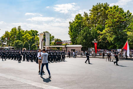 Ankara Military Parade on Victory Day Zafer Bayrami Breathtaking Picturesque View on a Blue Sky Day in Summerのeditorial素材