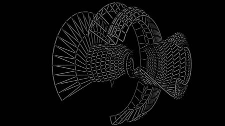 Abstract form with black background for backgroundの写真素材