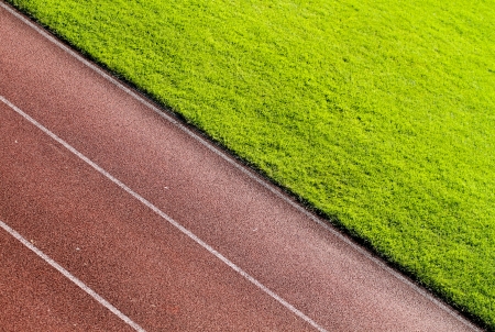 running track in stadium  の写真素材