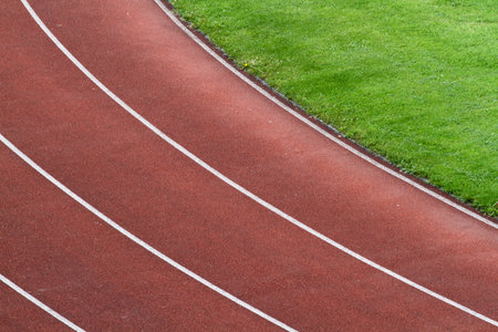 track and field race track with field