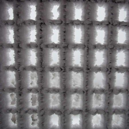 frozen fenceの写真素材