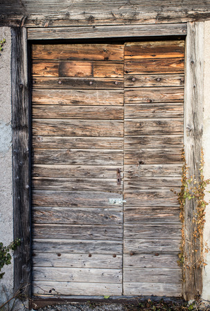 old wooden doorの写真素材