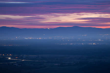 sunset near Freiburg, Germanyの写真素材