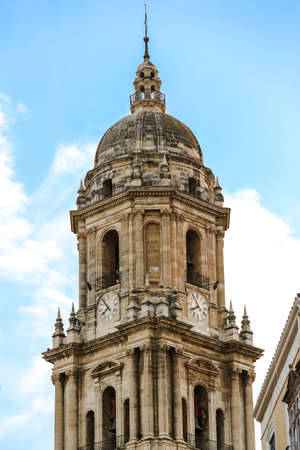 Cathedral antique tower clockの写真素材