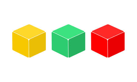 Cube for web and Apps or box, package icon in modern colour design concept on isolated white background. EPS 10 vectorのイラスト素材