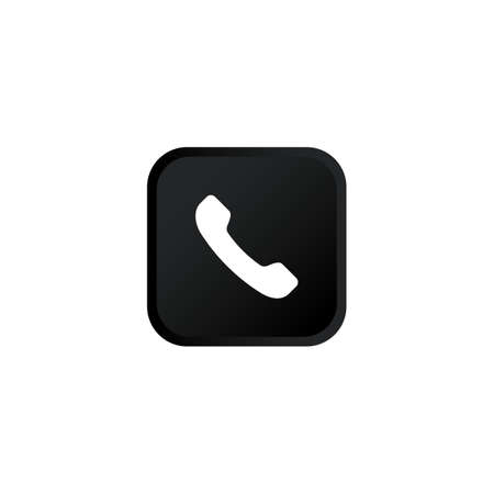 Accept call icon modern button for web or appstore design black symbol isolated on white background. Vector EPS 10のイラスト素材