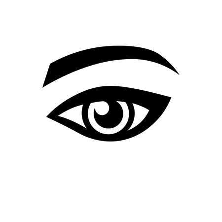 Eye, vision icon in black simple design on an isolated background. EPS 10 vector.のイラスト素材