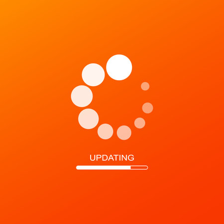 Update icon or software update. Downloading data concept simple design on isolated background. Eps...