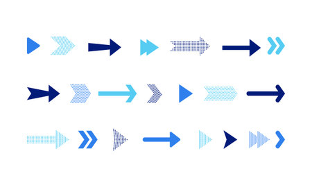 Arrow icons set or button in modern simple pictogram is minimal, flat, simple, modern style for applications, web, app. Isolated on white background.のイラスト素材