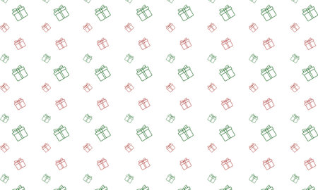 Presents for Christmas icon set background on red and green colors in white isolated...