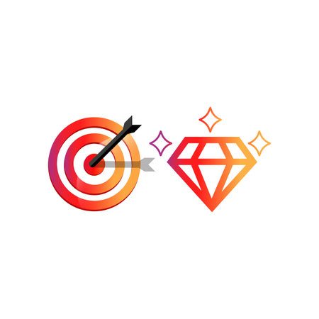 Mission, values icon set in social media instagram concept or business goal and care icon in black design concept on an isolated white background.のイラスト素材