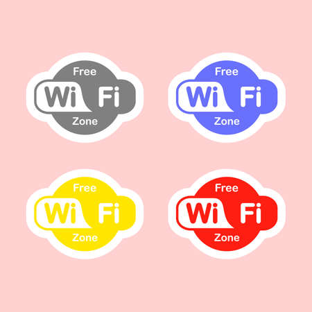Wi fi zone icon on isolated background.のイラスト素材