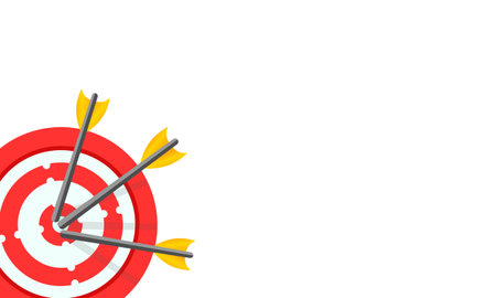 Mission, target icon or business goal on isolated white backgroundのイラスト素材