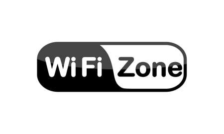 Wi fi zone icon on isolated background.のイラスト素材