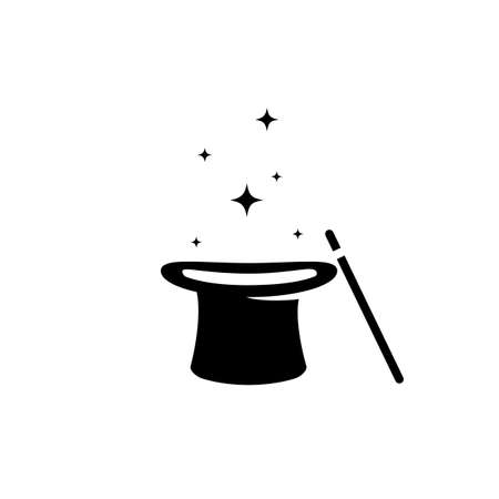 Wand magic hat icon. Vector on isolated white background. EPS 10のイラスト素材