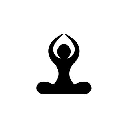 Yoga icon. Vector on isolated white background. EPS 10.のイラスト素材