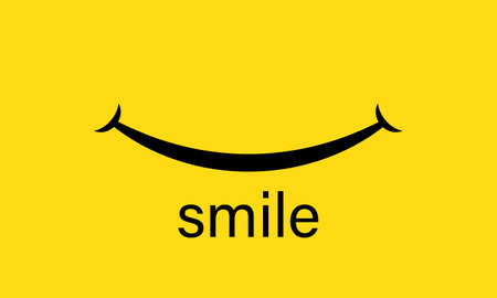 World smile day banner. Smiling emotion. Vector on isolated orange background.のイラスト素材