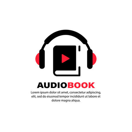 Audiobook icon. Online learning. Use for online book store. Vector on isolated white background.のイラスト素材