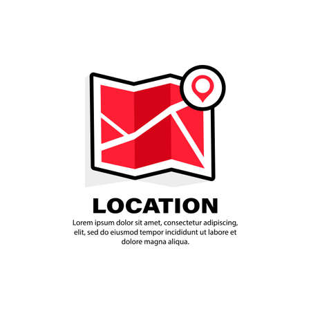 Location icon. Navigation concept. GPS. Map. Vector on isolated white background.のイラスト素材