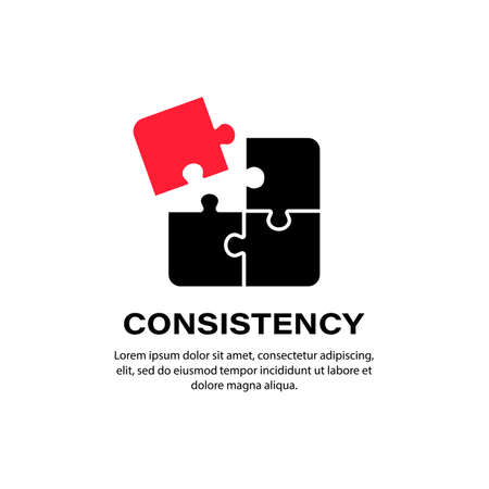 Consistency icon. Puzzle. Business concept. Vector on isolated white background.のイラスト素材