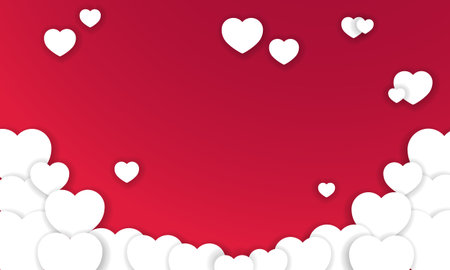 Valentine's day abstract background with hearts. Vector.のイラスト素材