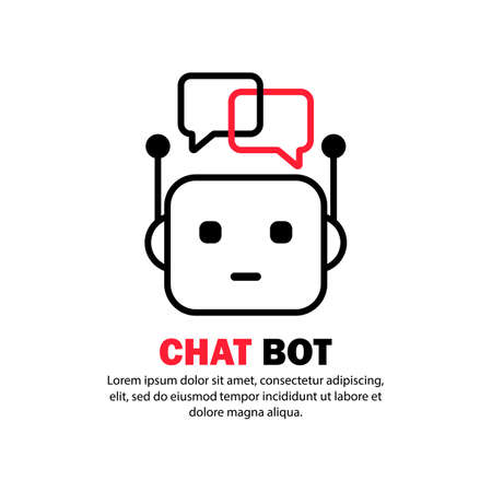 Chat bot icon. Service support. Vector on isolated white background.のイラスト素材