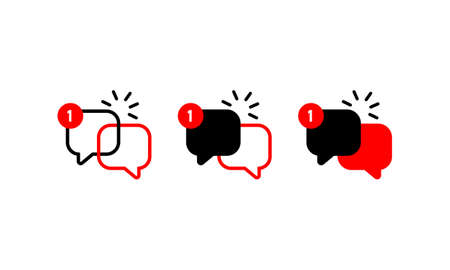 New message notification icon. Dialog symbol for your web site design, logo, app. Social media sign.のイラスト素材