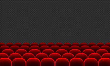 Cinema auditorium banner. Theater stage. Vector on isolated white background. EPS 10.のイラスト素材