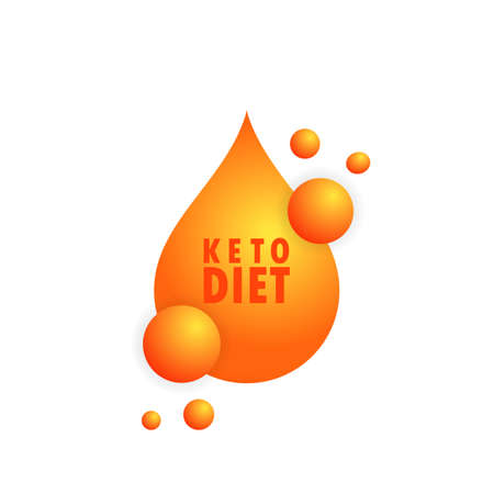 Keto diet sign. Natural food. Health care concept. Vector on isolated white background.のイラスト素材