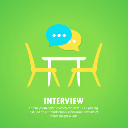 Interview icon. People sitting at the table simple line icon. Business meeting symbol. Vector on isolated white background. EPS 10.のイラスト素材