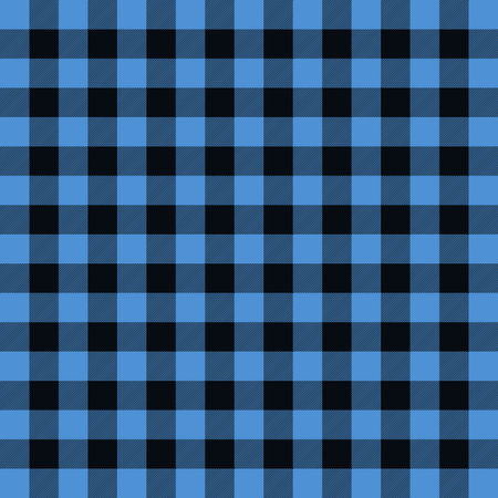 Blue tartan plaid pattern. Vector on isolated background