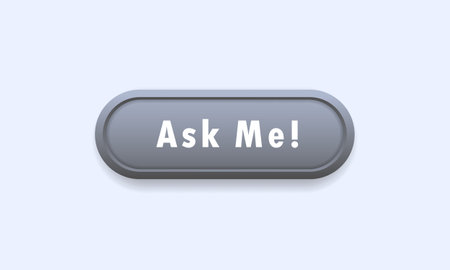 Ask me button. Ask a question. Social media concept. Vector on isolated white background.のイラスト素材