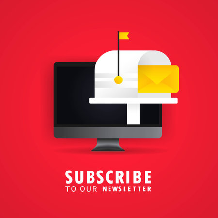 Subscribe to our newsletter banner. With text box and subscribe button template.のイラスト素材