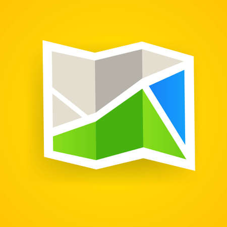 City navigation map icon. Vector on isolated black background. EPS 10.のイラスト素材