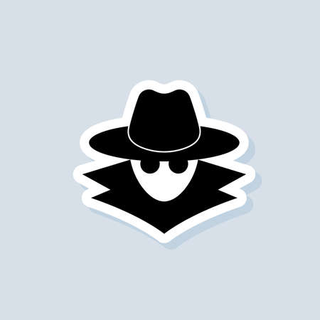 Incognito sticker. Browse in private Vector on isolated background.のイラスト素材