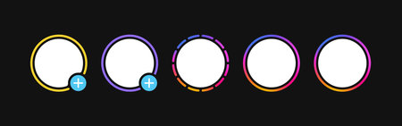 Stories icon set. social media concept. Vector on isolated background. EPS 10.のイラスト素材