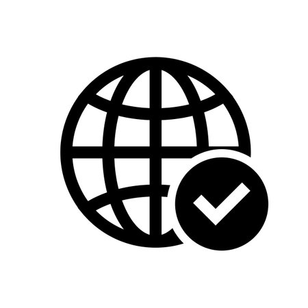 global network icon. cybersecurity. Vector isolated white background. EPS 10.のイラスト素材