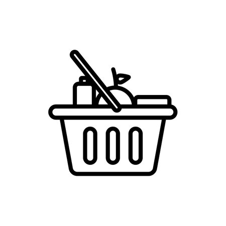 product basket icon. shopping concept. Vector isolated white background. EPS 10.のイラスト素材