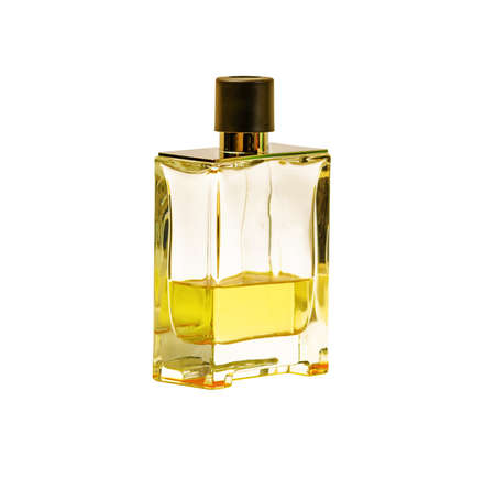 A bottle for perfume on a white backgroundの写真素材