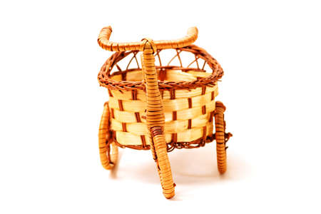 Basket on a white backgroundの写真素材