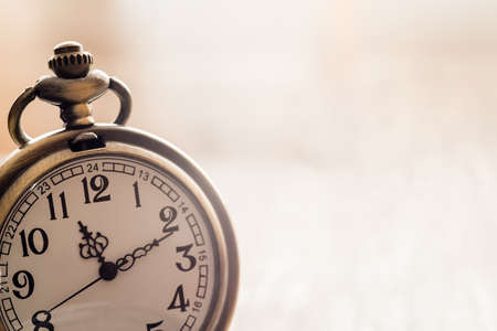 Pocket watch on whiteの写真素材