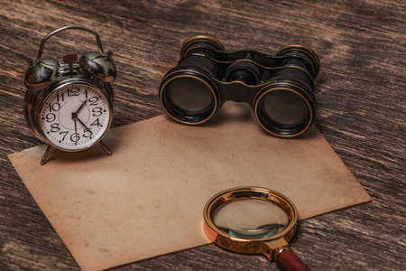 Old paper binoculars booksの写真素材