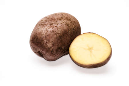 potatoes on a white backgroundの写真素材