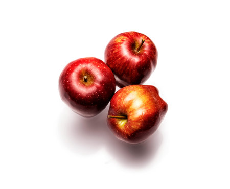 Red apple on a white background