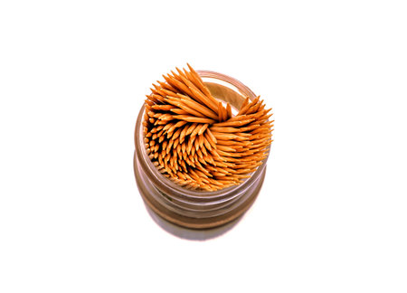 Toothpicks on a white backgroundの写真素材