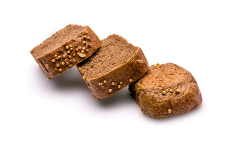 Bread on a white background
