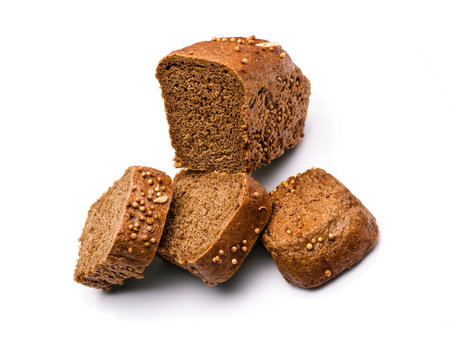 Bread on a white background