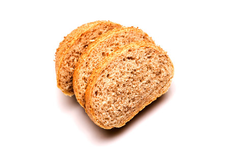 Bread on a white background