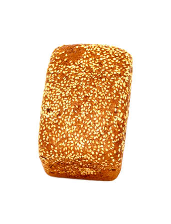 Appetizing black bread on a white backgroundの写真素材